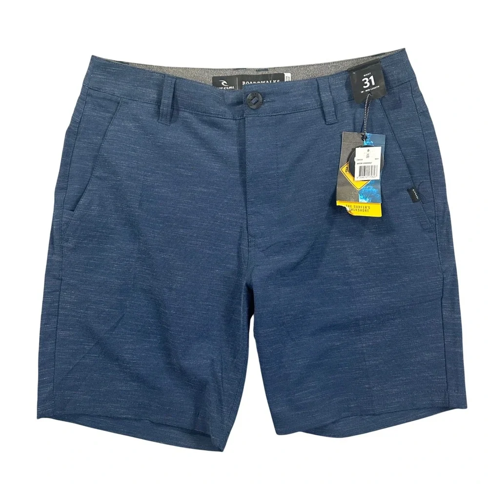Rip Curl Hybrid Shorts Mens 31 Blue Jackson 18 Boardwalk Walkshort Surf Swim NWT